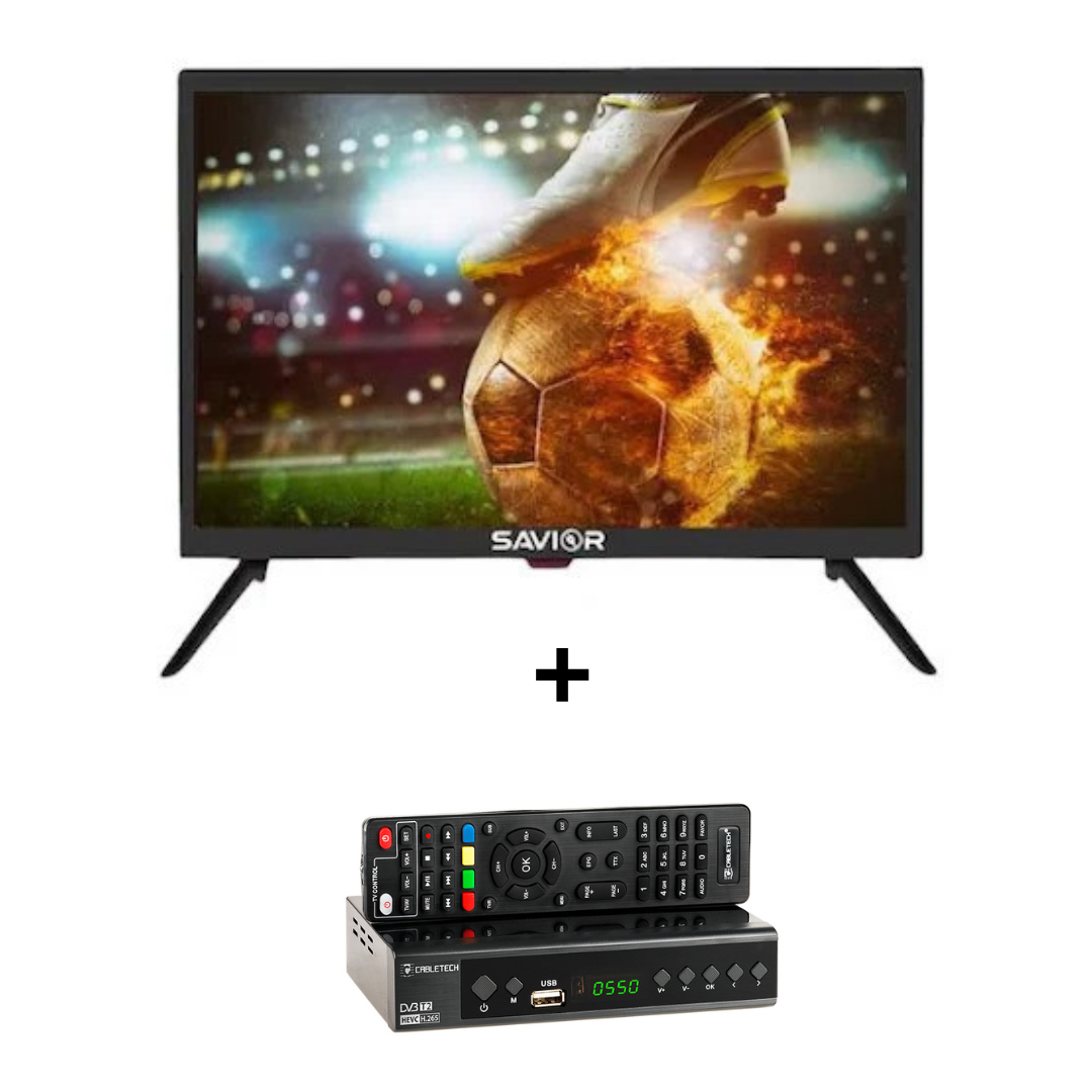 Televizor smart SAVIOR SAV-T43S, LED, 108 cm, Full HD, 43 inch, clasa E, suport TV de perete inclus + receiver TV inclus Televizor smart SAVIOR SAV-T43S, LED, 108 cm, Full HD, 43 inch, clasa E, suport TV de perete inclus + receiver TV inclus