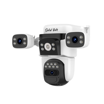 Camera de supraveghere WIFI Solid Volt 9MP cu panou solar, 3 lentile HD , zoom 10x, comunicare bidirectionala, senzor de miscare, Night Vision, Waterproof IP66, alarma